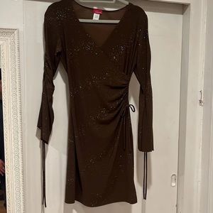 Brown spaekle Y2K vintage Dress size M